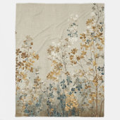 Bernstein-Wiesen-Blumen Fleecedecke (Vorderseite)
