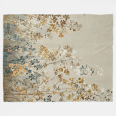Bernstein-Wiesen-Blumen Fleecedecke (Vorderseite (Horizontal))