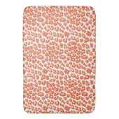 Bernsteinfarben und weißes Leopard Badematte (Vorderseite Vertikal)