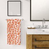 Bernsteinfarben und weißes Leopard Badhandtuch Set