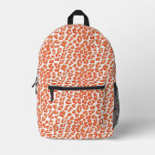 Bernsteinfarben und weißes Leopard Bedruckter Rucksack (Vorderseite)