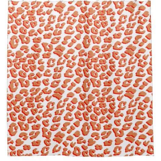 Bernsteinfarben und weißes Leopard Duschvorhang (Vorderseite)