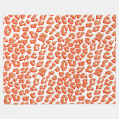 Bernsteinfarben und weißes Leopard Fleecedecke (Vorderseite (Horizontal))