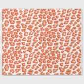 Bernsteinfarben und weißes Leopard Geschenkpapier (Flach)