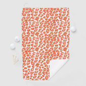 Bernsteinfarben und weißes Leopard Golfhandtuch (Insitu)