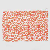 Bernsteinfarben und weißes Leopard Golfhandtuch (Horizontal)