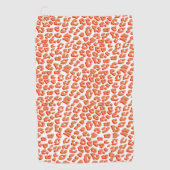 Bernsteinfarben und weißes Leopard Golfhandtuch (Vorderseite)
