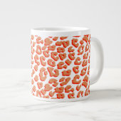 Bernsteinfarben und weißes Leopard Jumbo-Tasse (Vorderseite Rechts)