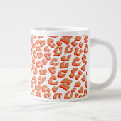 Bernsteinfarben und weißes Leopard Jumbo-Tasse (Rechts)