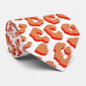 Bernsteinfarben und weißes Leopard Krawatte (Gerollt)