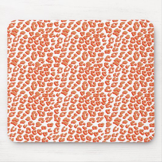 Bernsteinfarben und weißes Leopard Mousepad (Vorne)