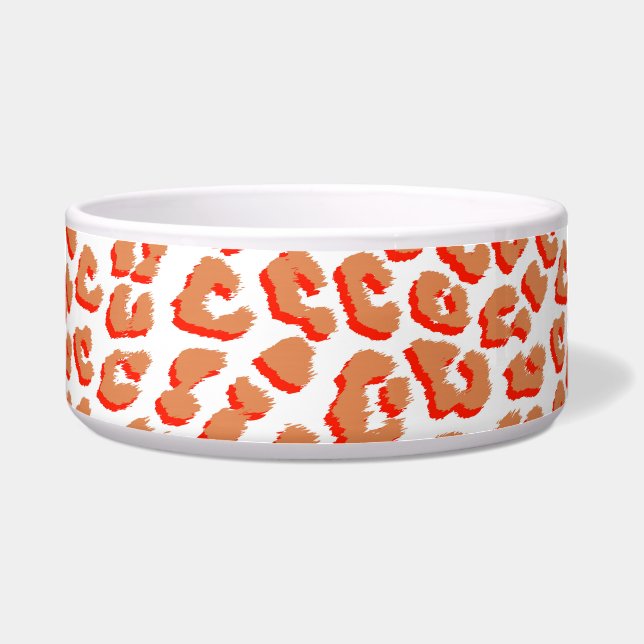 Bernsteinfarben und weißes Leopard Napf (Vorderseite)