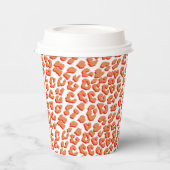 Bernsteinfarben und weißes Leopard Pappbecher (Links)