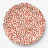 Bernsteinfarben und weißes Leopard Pappteller (Vorderseite)