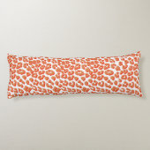 Bernsteinfarben und weißes Leopard Seitenschläferkissen (Rückseite)