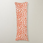 Bernsteinfarben und weißes Leopard Seitenschläferkissen (Vorderseite Vertikal)