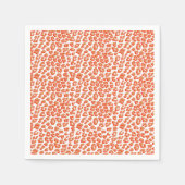 Bernsteinfarben und weißes Leopard Serviette (Vorderseite)