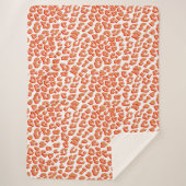 Bernsteinfarben und weißes Leopard Sherpadecke (Vorderseite)