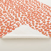 Bernsteinfarben und weißes Leopard Sherpadecke (3/4)