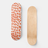 Bernsteinfarben und weißes Leopard Skateboard (Vorderseite)