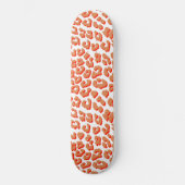 Bernsteinfarben und weißes Leopard Skateboard (Vorderseite)