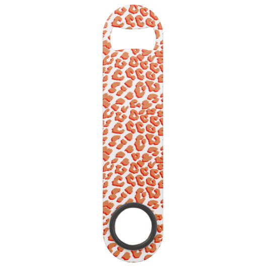 Bernsteinfarben und weißes Leopard Speed Flaschenöffner (Vorderseite)