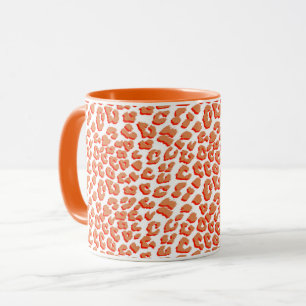 Bernsteinfarben und weißes Leopard Tasse