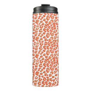 Bernsteinfarben und weißes Leopard Thermosbecher