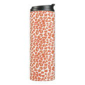 Bernsteinfarben und weißes Leopard Thermosbecher (Nach links gedreht)