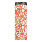 Bernsteinfarben und weißes Leopard Thermosbecher (Rückseite)