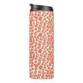 Bernsteinfarben und weißes Leopard Thermosbecher (Nach rechts gedreht)