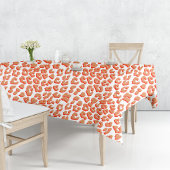 Bernsteinfarben und weißes Leopard Tischdecke