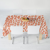 Bernsteinfarben und weißes Leopard Tischdecke