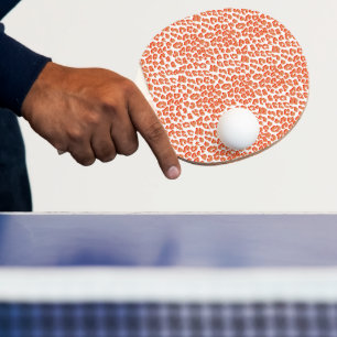 Bernsteinfarben und weißes Leopard Tischtennis Schläger