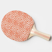 Bernsteinfarben und weißes Leopard Tischtennis Schläger (Seitenansicht)