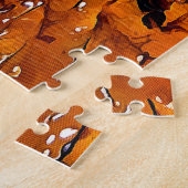 Bernsteinfarbene Blätter des Niedergangs Puzzle (Seite)