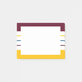 Bernsteinfarbener Autumnal Streifen Post-it Klebezettel