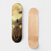 Bernsteinfarbenes Pferdeaura Skateboard (Vorderseite)