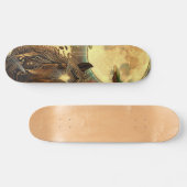 Bernsteinfarbenes Pferdeaura Skateboard (Horizontal)