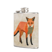 Bernsteinfarbige Fox-Flasche Flachmann (Links)