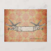 Bernsteinfarbige Fox-Valentinstag-Postkarte Feiertagspostkarte (Rückseite)