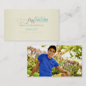 Bernsteinfarbige Gewohnheit Nicole-Fotografie-| Visitenkarte (Vorne/Hinten)