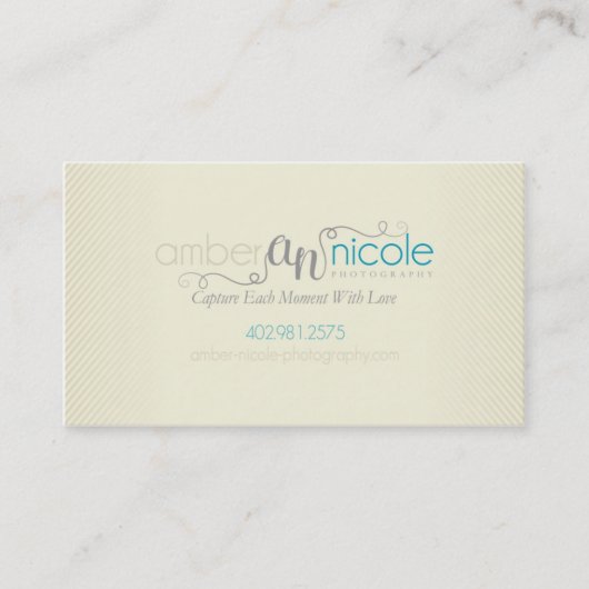 Bernsteinfarbige Gewohnheit Nicole-Fotografie-| Visitenkarte (Vorderseite)