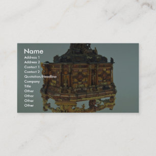 Bernsteinfarbige Schatulle des 17. Jahrhunderts, Visitenkarte