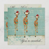 Bernsteinfarbige u. azurblaue einladung (Vorne/Hinten)