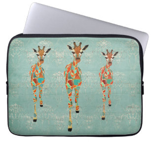 Bernsteinfarbige u. azurblaue laptopschutzhülle