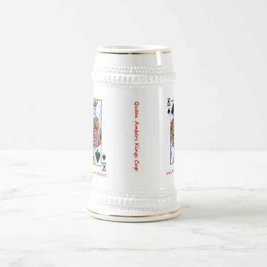 Bernsteinfarbiger Geburtstag Bierglas (Mittel)