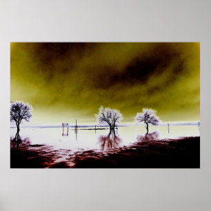 Bernsteinfarbiger Himmel Poster