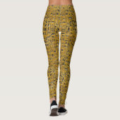 Bernsteinfarbiges Hieroglypics Leggings (Rückseite)