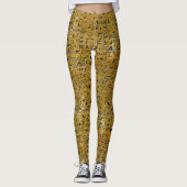 Bernsteinfarbiges Hieroglypics Leggings (Vorderseite)